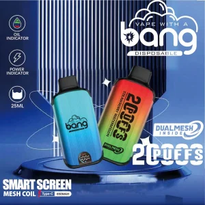 Bang 20000 Puffs Disposable Vape | Smart LED Display & 0.8Ω Mesh Coil